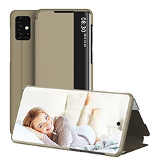 Funda de Cuero Cartera con Soporte Carcasa ZL2 para Samsung Galaxy A71 5G Oro