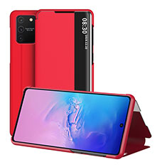 Funda de Cuero Cartera con Soporte Carcasa ZL2 para Samsung Galaxy S10 Lite Rojo