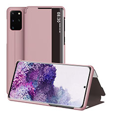 Funda de Cuero Cartera con Soporte Carcasa ZL2 para Samsung Galaxy S20 Plus 5G Oro Rosa