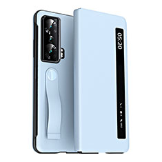 Funda de Cuero Cartera con Soporte Carcasa ZL3 para Huawei Honor Magic Vs 5G Azul Cielo