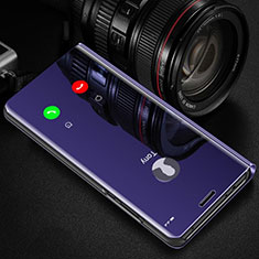 Funda de Cuero Cartera con Soporte Espejo Carcasa L01 para Huawei Mate 40E 5G Morado