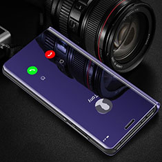 Funda de Cuero Cartera con Soporte Espejo Carcasa L01 para OnePlus 10T 5G Morado