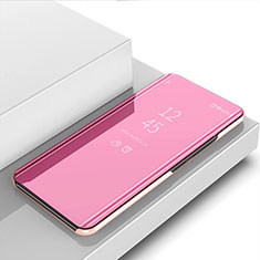 Funda de Cuero Cartera con Soporte Espejo Carcasa L02 para Samsung Galaxy M20 Oro Rosa