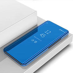 Funda de Cuero Cartera con Soporte Espejo Carcasa L02 para Xiaomi Poco M2 Pro Azul