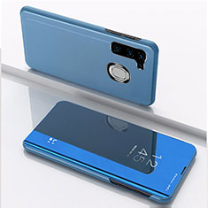 Funda de Cuero Cartera con Soporte Espejo Carcasa L04 para Samsung Galaxy M11 Azul