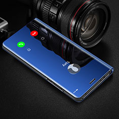 Funda de Cuero Cartera con Soporte Espejo Carcasa M01 para Huawei Honor 20 Pro Azul