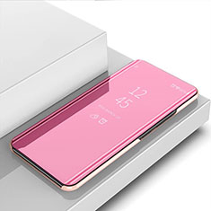 Funda de Cuero Cartera con Soporte Espejo Carcasa M01 para Huawei Nova 6 Oro Rosa