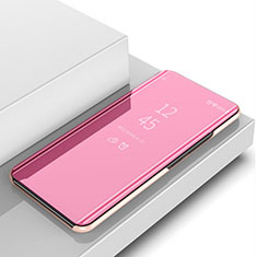 Funda de Cuero Cartera con Soporte Espejo Carcasa M01 para Samsung Galaxy Note 10 Plus Oro Rosa