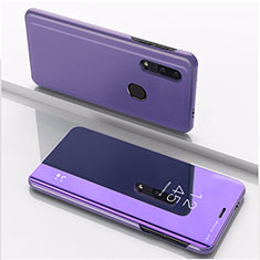 Funda de Cuero Cartera con Soporte Espejo Carcasa para Huawei Enjoy 9s Morado