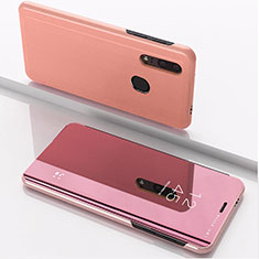 Funda de Cuero Cartera con Soporte Espejo Carcasa para Huawei Enjoy 9s Oro Rosa