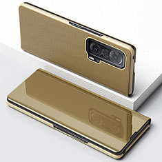 Funda de Cuero Cartera con Soporte Espejo Carcasa para Huawei Honor Magic V 5G Oro