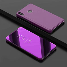 Funda de Cuero Cartera con Soporte Espejo Carcasa para Huawei Honor View 10 Lite Morado