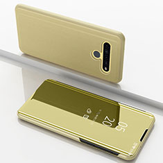 Funda de Cuero Cartera con Soporte Espejo Carcasa para LG K61 Oro