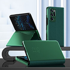 Funda de Cuero Cartera con Soporte Espejo Carcasa para Oppo Find N 5G Verde