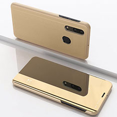 Funda de Cuero Cartera con Soporte Espejo Carcasa para Samsung Galaxy M10S Oro