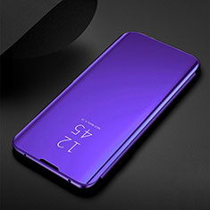 Funda de Cuero Cartera con Soporte Espejo Carcasa para Samsung Galaxy M30s Morado