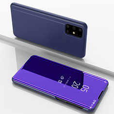 Funda de Cuero Cartera con Soporte Espejo Carcasa para Samsung Galaxy M51 Morado