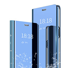 Funda de Cuero Cartera con Soporte Espejo Carcasa para Xiaomi Mi A2 Azul
