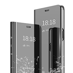 Funda de Cuero Cartera con Soporte Espejo Carcasa para Xiaomi Redmi Note 7 Negro