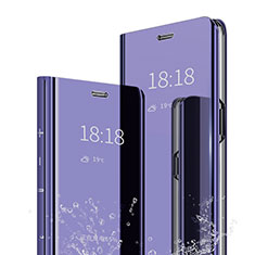 Funda de Cuero Cartera con Soporte Espejo Carcasa para Xiaomi Redmi Note 7 Pro Morado