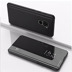 Funda de Cuero Cartera con Soporte Espejo Carcasa QH1 para Xiaomi Redmi 10X 4G Negro