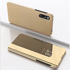 Funda de Cuero Cartera con Soporte Espejo Carcasa QH1 para Xiaomi Redmi 9AT Oro