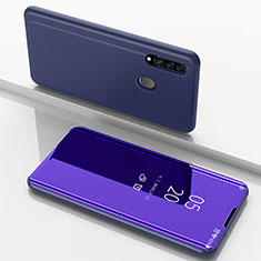 Funda de Cuero Cartera con Soporte Espejo Carcasa ZL1 para Samsung Galaxy A20s Morado