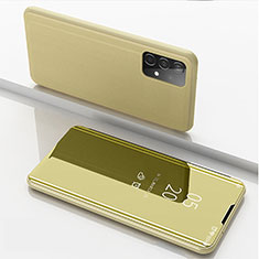 Funda de Cuero Cartera con Soporte Espejo Carcasa ZL1 para Samsung Galaxy A52 4G Oro