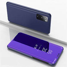 Funda de Cuero Cartera con Soporte Espejo Carcasa ZL1 para Samsung Galaxy S20 Morado