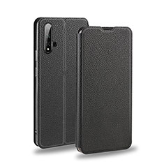 Funda de Cuero Cartera con Soporte F01 para Huawei Honor 20 Negro