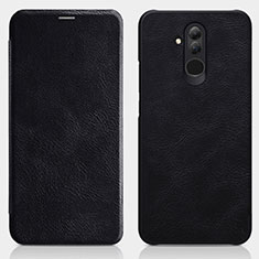 Funda de Cuero Cartera con Soporte F01 para Huawei Mate 20 Lite Negro