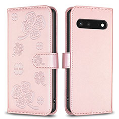 Funda de Cuero Cartera con Soporte Flores Carcasa BF1 para Google Pixel 7 5G Oro Rosa