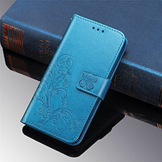 Funda de Cuero Cartera con Soporte Flores Carcasa L01 para Xiaomi Mi 11 Lite 5G NE Azul