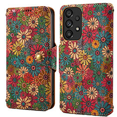 Funda de Cuero Cartera con Soporte Flores Carcasa MT1 para Samsung Galaxy A53 5G Multicolor