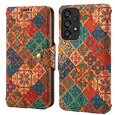 Funda de Cuero Cartera con Soporte Flores Carcasa MT1 para Samsung Galaxy A53 5G Vistoso