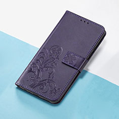 Funda de Cuero Cartera con Soporte Flores Carcasa para Google Pixel 6 5G Morado