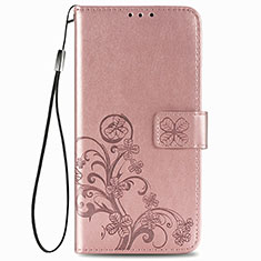 Funda de Cuero Cartera con Soporte Flores Carcasa para Samsung Galaxy A22 4G Rosa