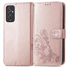 Funda de Cuero Cartera con Soporte Flores Carcasa para Samsung Galaxy A34 5G Rosa