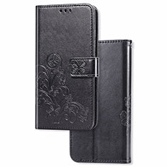 Funda de Cuero Cartera con Soporte Flores Carcasa para Samsung Galaxy M60s Negro