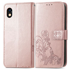 Funda de Cuero Cartera con Soporte Flores Carcasa para Sony Xperia Ace III Rosa