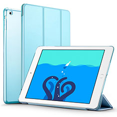 Funda de Cuero Cartera con Soporte L01 para Apple iPad Air Azul Cielo