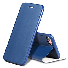 Funda de Cuero Cartera con Soporte L01 para Apple iPhone 7 Azul