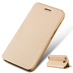 Funda de Cuero Cartera con Soporte L01 para Huawei Enjoy 5S Oro