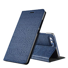 Funda de Cuero Cartera con Soporte L01 para Huawei Honor View 10 Azul