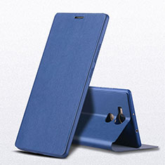 Funda de Cuero Cartera con Soporte L01 para Huawei Mate 8 Azul