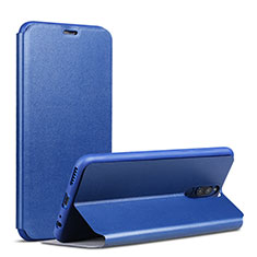 Funda de Cuero Cartera con Soporte L01 para Huawei Rhone Azul