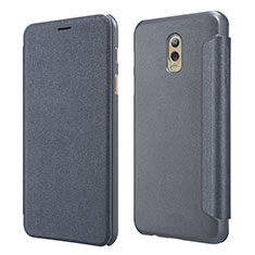 Funda de Cuero Cartera con Soporte L01 para Samsung Galaxy C7 (2017) Negro