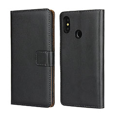 Funda de Cuero Cartera con Soporte L01 para Xiaomi Mi 8 Negro