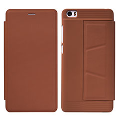 Funda de Cuero Cartera con Soporte L01 para Xiaomi Mi Note Marron