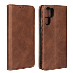 Funda de Cuero Cartera con Soporte L02 para Huawei P30 Pro Marron